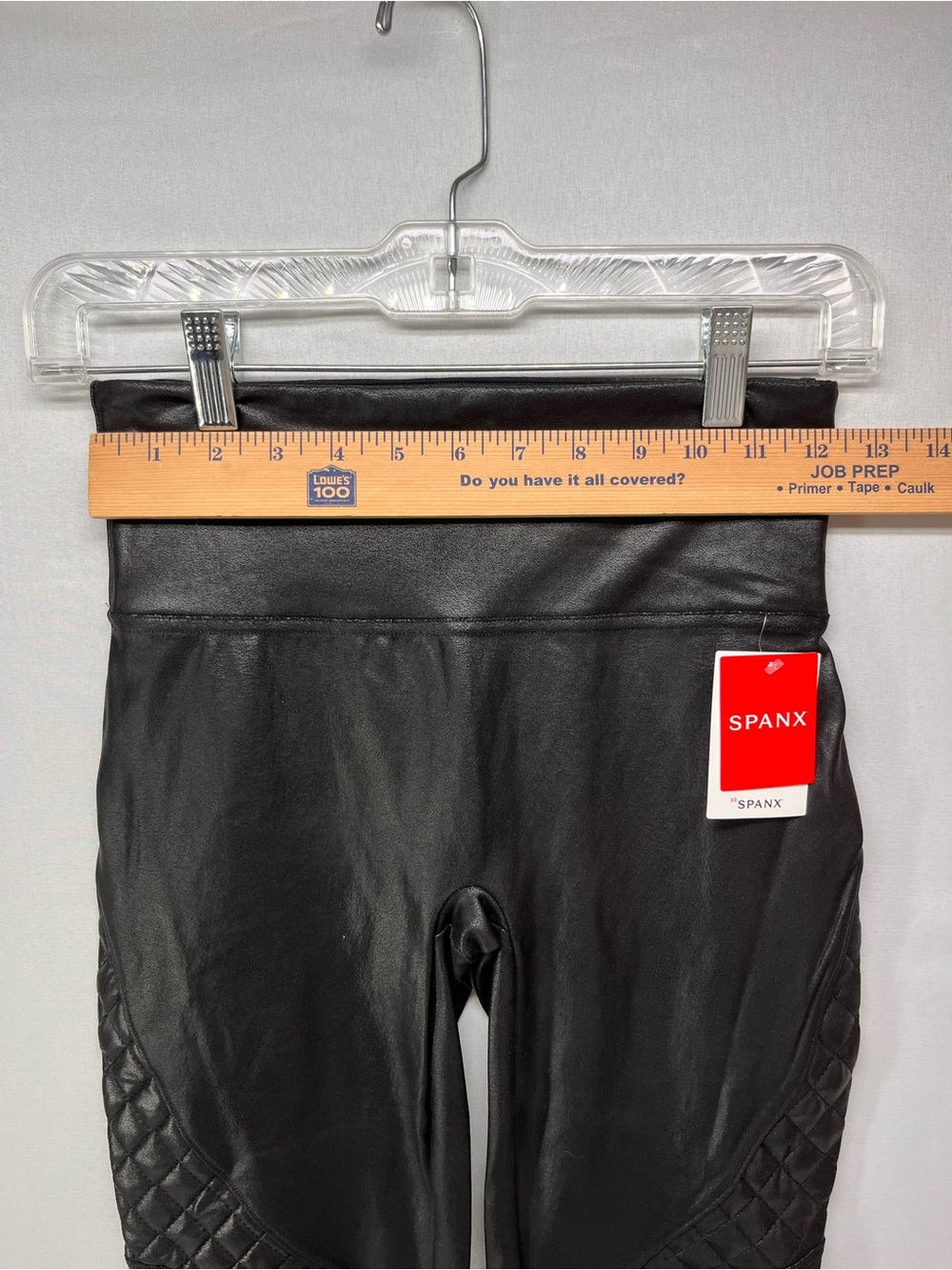 SPANX Black Quilted Faux-Leather Girls' Leggings - Picture 6 of 10